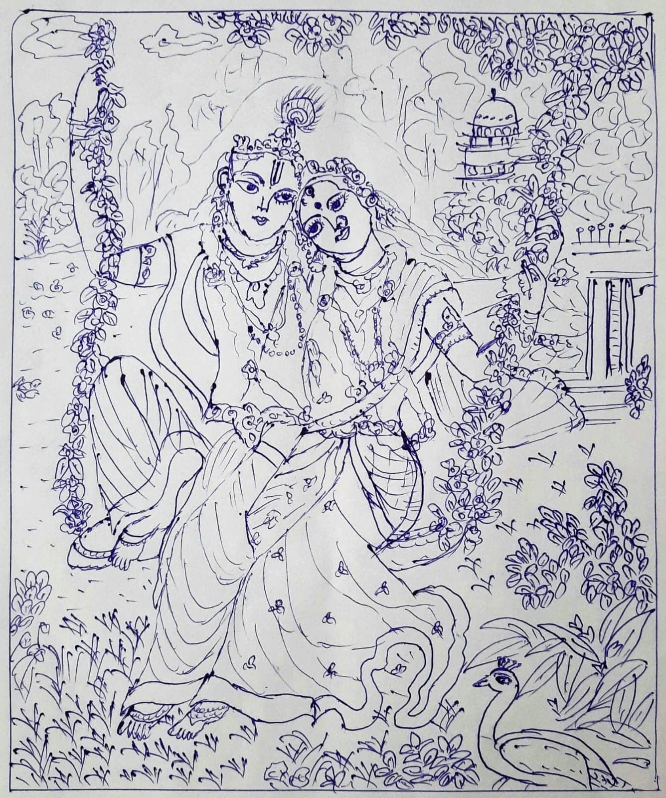 Radha Krishna in heaven